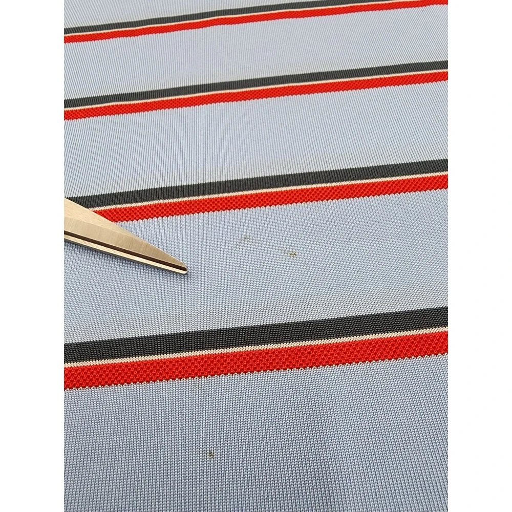 MENS VINTAGE NIKE DRI FIT PERFORMANCE GOLF XL‎ BUTTON UP POLO SHIRT BLUE STRIPED